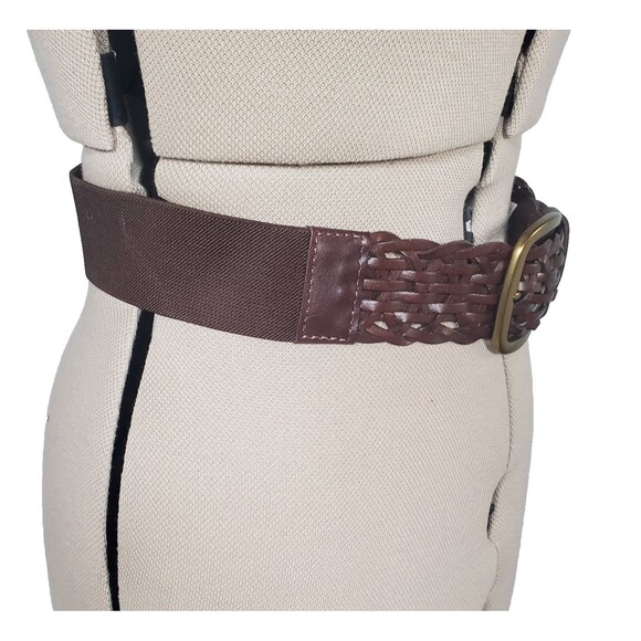 NEW Ralph Lauren Women’s Leather Belt Large Brown Braided Flexible Fit main image 7